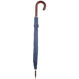 Totes Majestry Auto Open Wood Umbrella 9302 Steele Blue