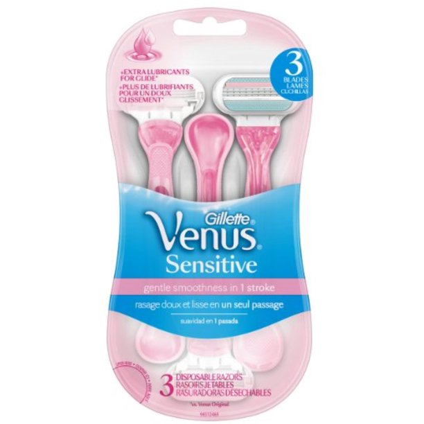 Gillette Venus Sensitive Charrapable Razors 3 EA