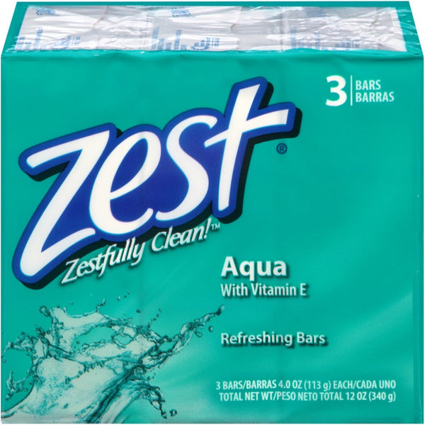 Zest Aqua Pure Bar Soap, 4 oz