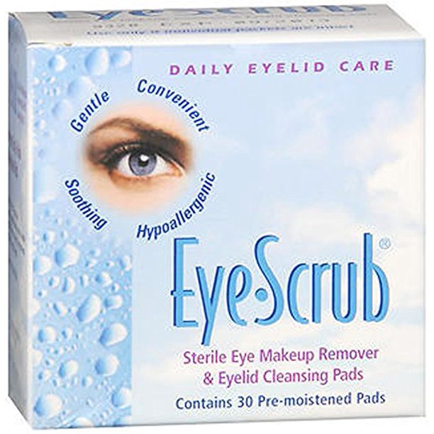 Eye Scrub Sterile Eye Makeup Remover - Eyelid Cleansing Pads 30