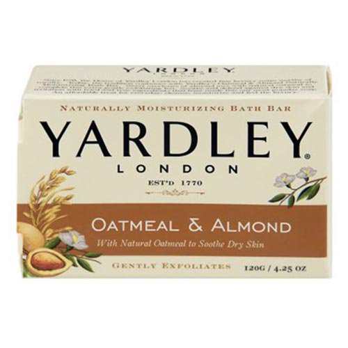 Yardley London Oatmeal and Almond Naturally Moisturizing Bath Bar, 4.25 oz