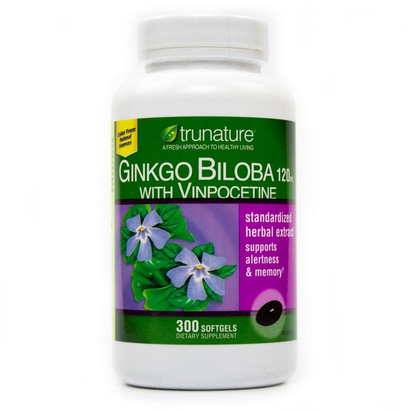 Trunature Ginkgo Biloba with Vinpocetine Softgels