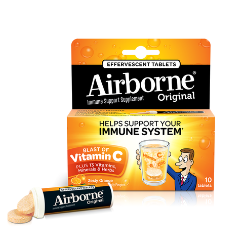 Airborne Zesty Orange Effervescent 10 Tablets
