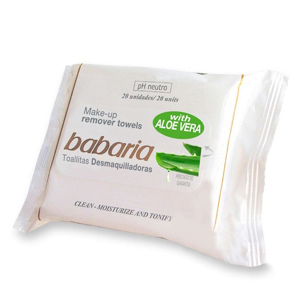 Babaria Naturals Aloe Vera Make up Remover Towels/Wipes