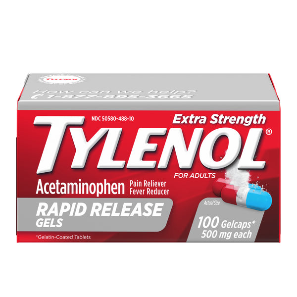 Tylenol Extra Strength Acetaminophen 100 Rapid Release Gels