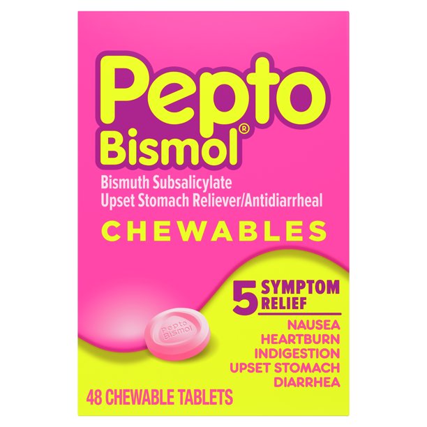 Pepto Bismol 5 Síntoma Alivio digestivo 48 Caplets