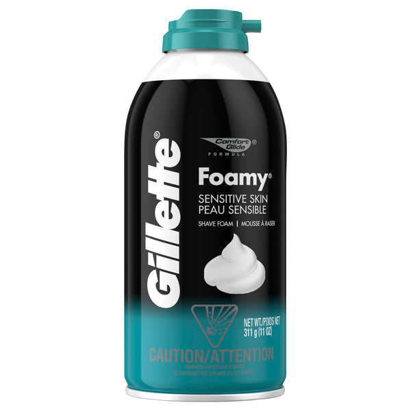 Gillette Foamy Sensitive Shave Cream for Men 11 0z