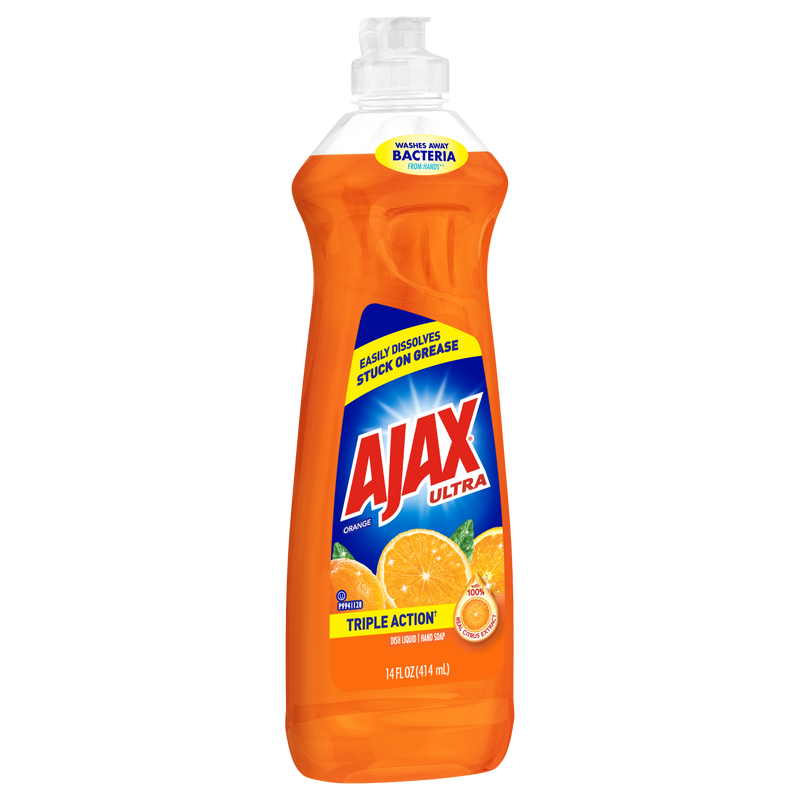 Ajax Ultra Triple Action Liquid Plath Soap, naranja - 14 onza fluida