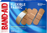 Band-Aid Adhesvie Bandages Flexible Fabric ALL ONE SIZE
