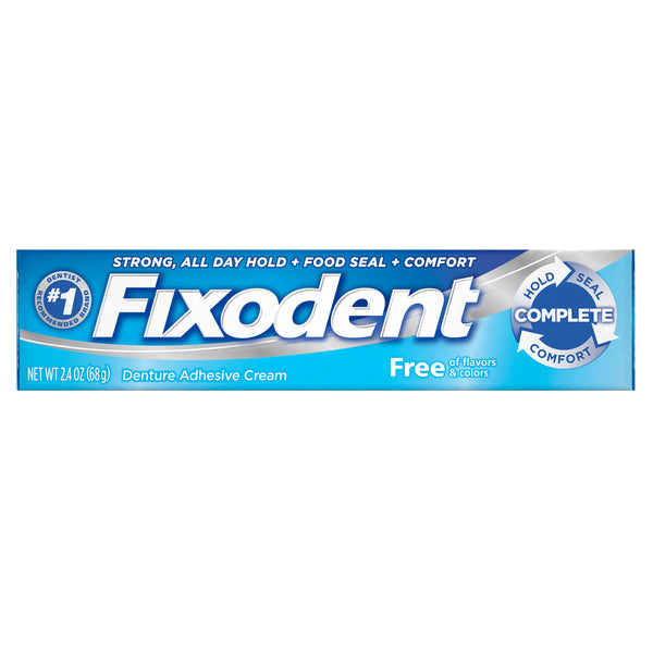 Fixodent Free Denture Adhesive Cream 2.4oz