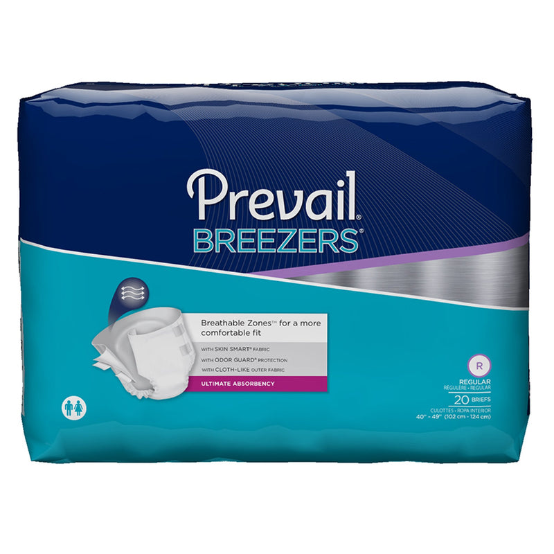 Prevail Breezers Adult Incontinent Brief Regular Absorbency. 20 ea