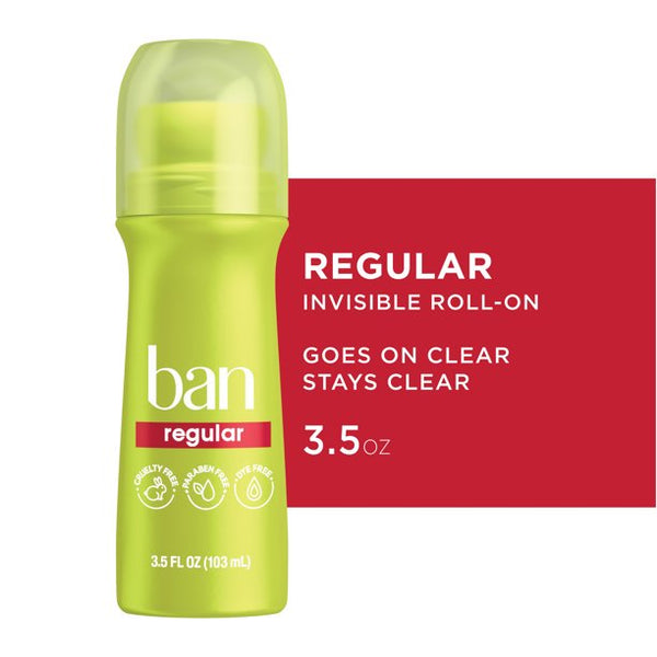 Ban Regular Original Roll On Deodorant 3.5Oz