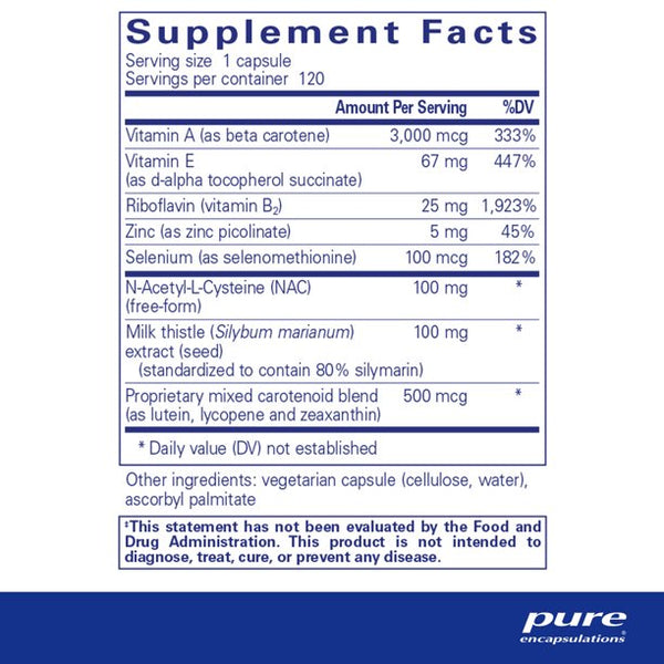 Pure Encapsulations Antioxidant Formula 120 Capsules