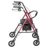 Drive Medical ajustable altura Rollator Rolling Walker con ruedas de 6 ", rojo