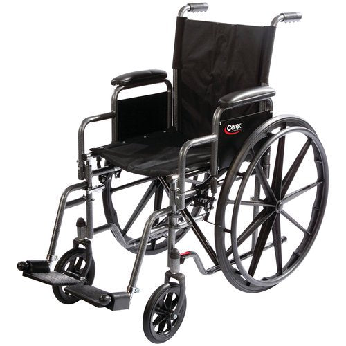 Carex Wheelchair with Large 18" Padded Seat