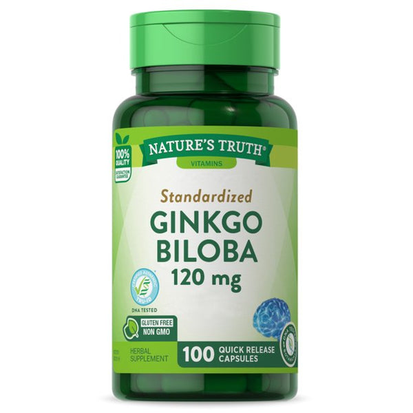 Nature's Truth Standardized Extract Ginkgo Biloba Plus 100 Capsules