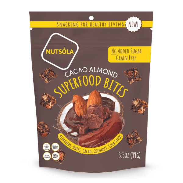 Mordeduras de almendras de nutsola cacao 3.5oz