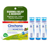 BOIRON CINCHONA OFFORINALIS 30C Bonus Care Pack, Medicina homeopática para alivio y recuperación de diarrea, 3 x 80 gránulos