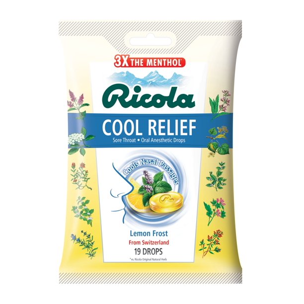 Ricola Cool Relief Drops Lemon Frost 19 gotas