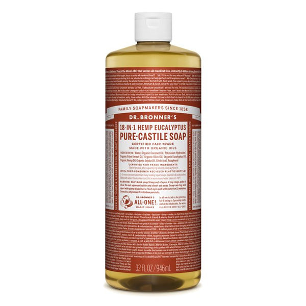 Dr. Bronners Organic Castile Liquid Soap Eucalyptus 32 Oz