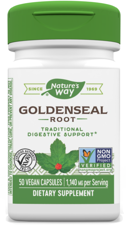 Nature's Way Goldenseal Root 1140 mg 50 Vegetable Capsules