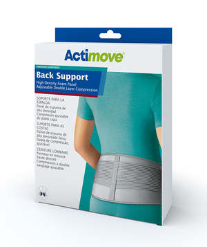 Actimove Back Support High-Density Foam Panel Adjustable Double Layer Compr.