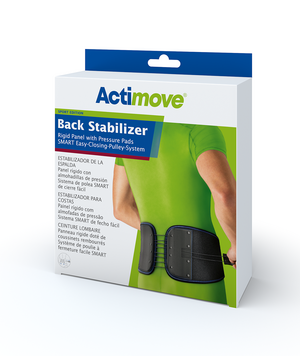 Actimove Back Support Rigid Panel, Pressure Pads, Easy-Closing-Pulley-System