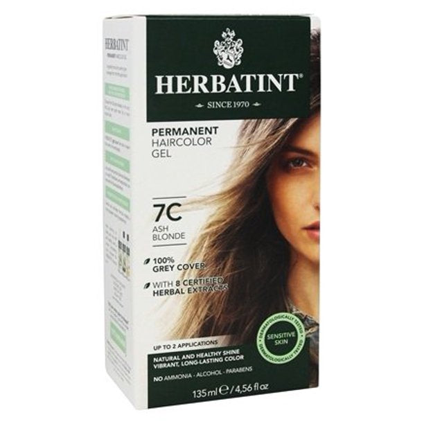 Herbatint Herbal Haircolor Permanent Gel 7C Ash Blonde - 4.5 fl. oz