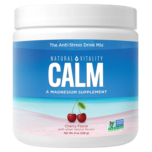 Natural Vitality CALM Magnesium Citrate Powder Cherry 8 Oz