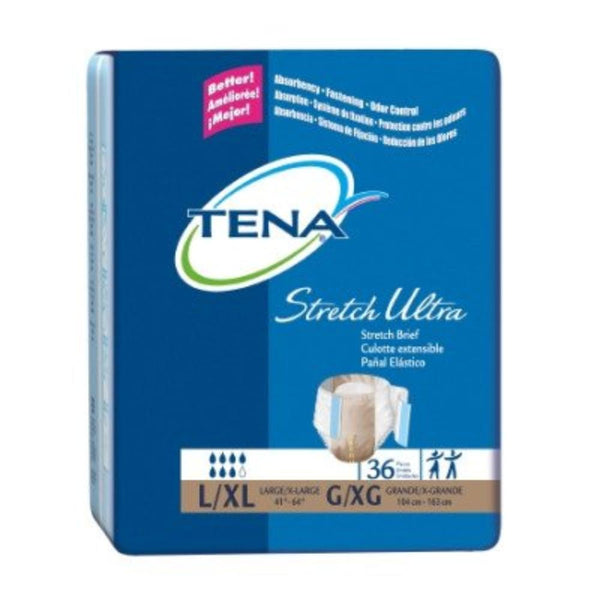 TENA Stretch Ultra Brief, L / XL, Heavy Absorbency, 36 ea.