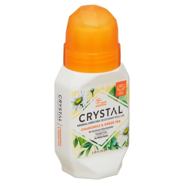 Crystal Deodorant Roll On Chamomile & Green Tea 4Oz