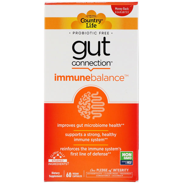 Country Life Gut Connection, Immune Balance, 60 Vegan Capsules