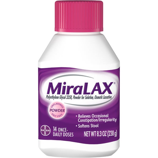 MiraLAX 14 dose powder laxative- Polyethylene Glycol 3350
