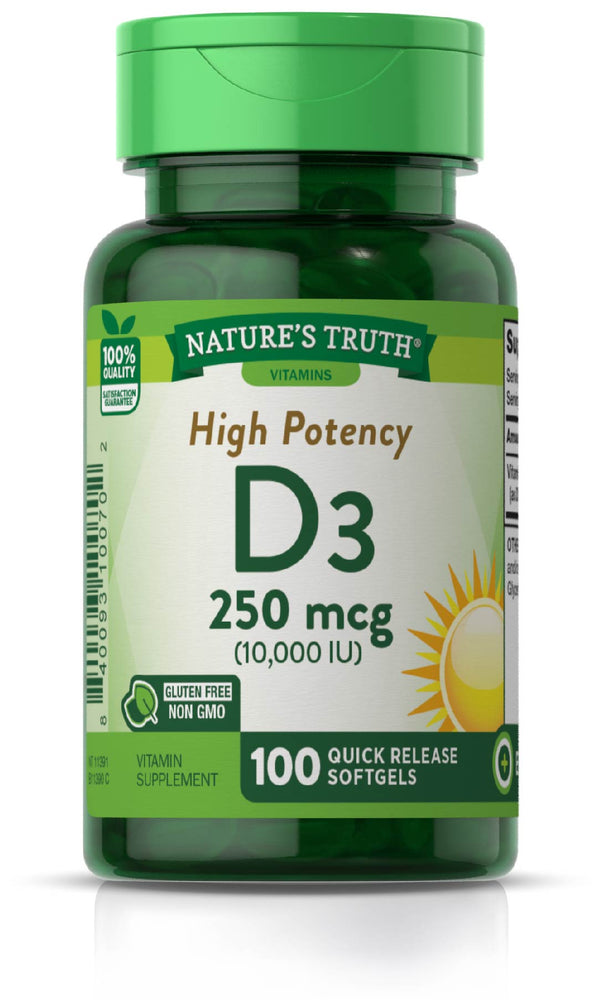 Nature's Truth High Potency D3 10,000 100 Softgels