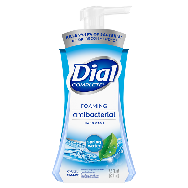 Dial Complete Antibacterial Foaming Hand Wash, Spring Water, 7.5 oz