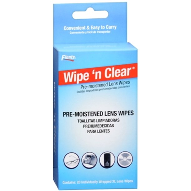 Flents Wipe 'N Clear Lens Wipes 20 Each