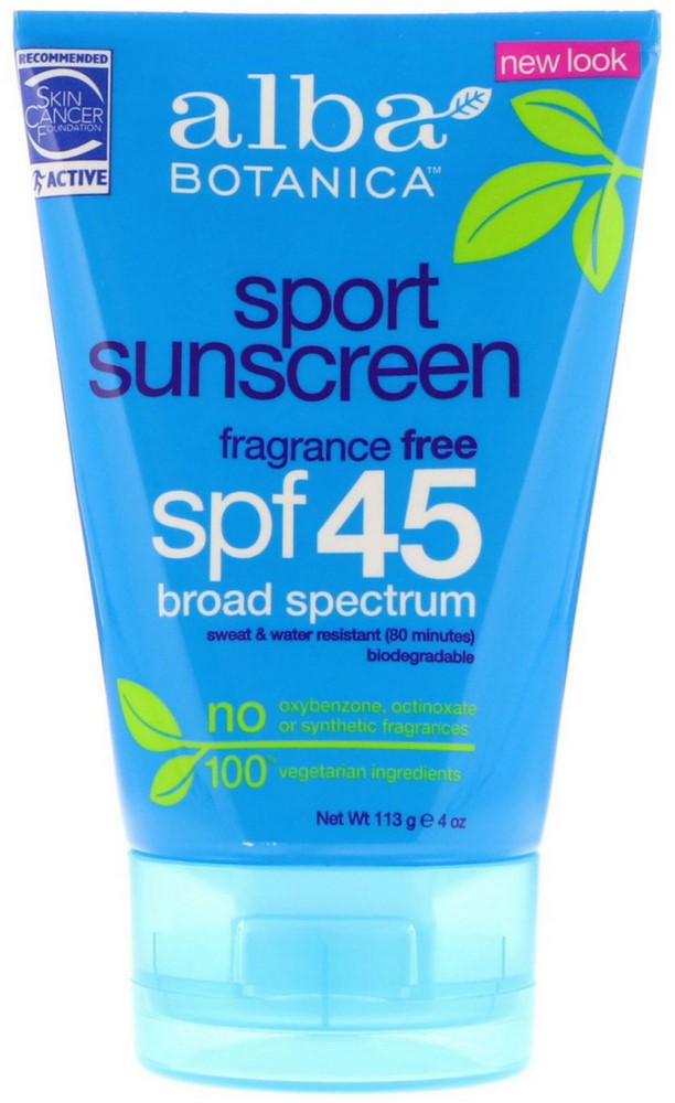 Alba Botanica Very Emollient, Sport Sunscreen SPF 45