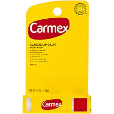 Carmex Classic Lip Balm, Lip Protectant Sunscreen SPF 15, 0.15 oz