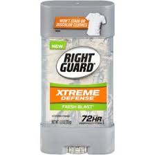Right Guard Xtreme Defense Antiperspirant Deodorant Gel, Fresh Blast, 4 Ounce