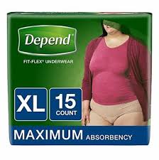 Depend Fit Flex Small Maximum Absorbency Underwear, Women 92 Ct. 