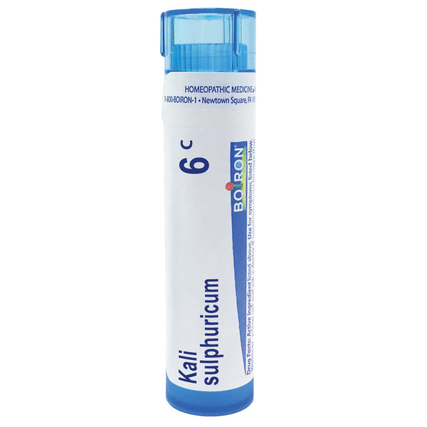 Boiron Kali Sulphuricum 6C relieves colds with yellow nasal discharge, 80 Pellets