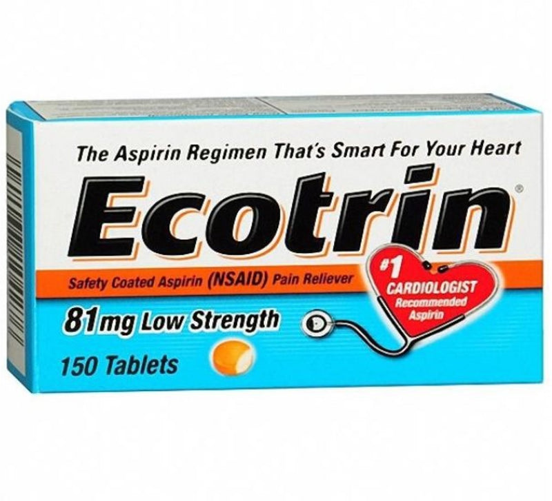 Ecotrin 81 mg Safety Coated Enteric Aspirin, Low Strength Tablets 150 ea