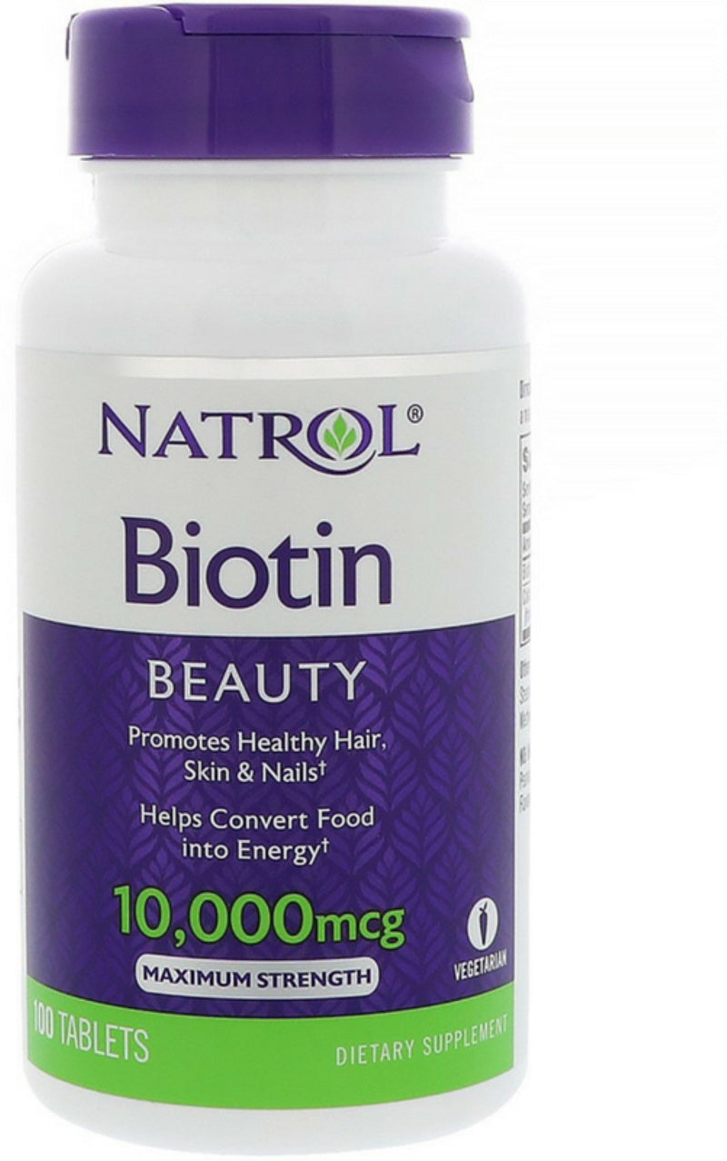 Natrol Biotin Beauty Maximum Strength 10,000 mcg 100 Tablets