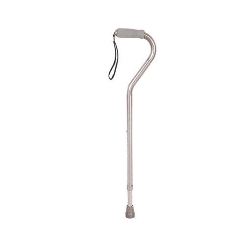 Essential Medical Foam Handle Offset Cane Silver