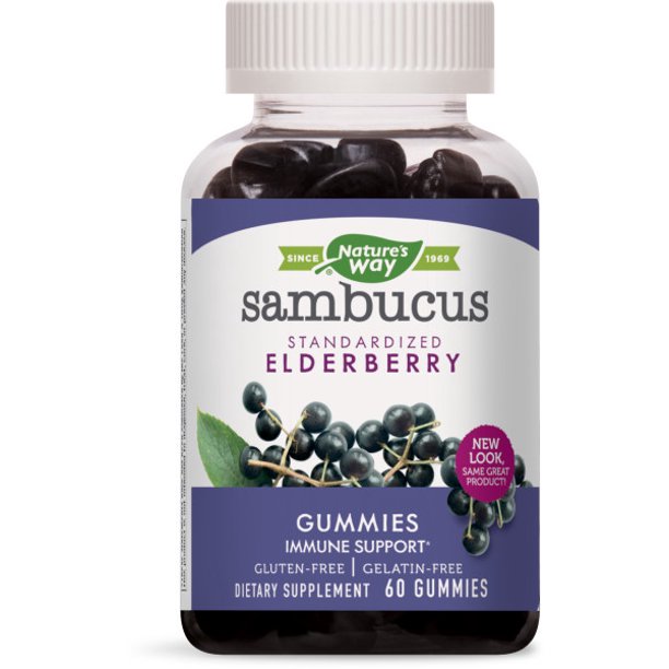 Sambucus Standardized Elderberry Gummies, Immune Support Supplement, 60 Ct
