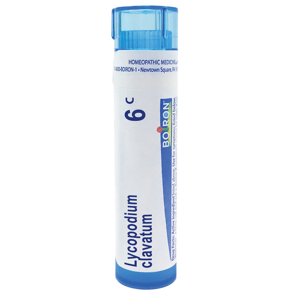 Boiron Lycopodium Clavatum 6C relieves bloated abdomen improved by passing gas, 80 Pellets