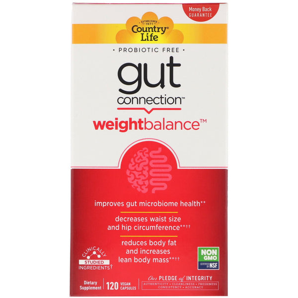 Country Life Gut Connection, Weight Balance, 120 Vegan Capsules
