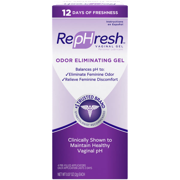 RepHresh Odor Eliminating Vaginal Gel, 4ct