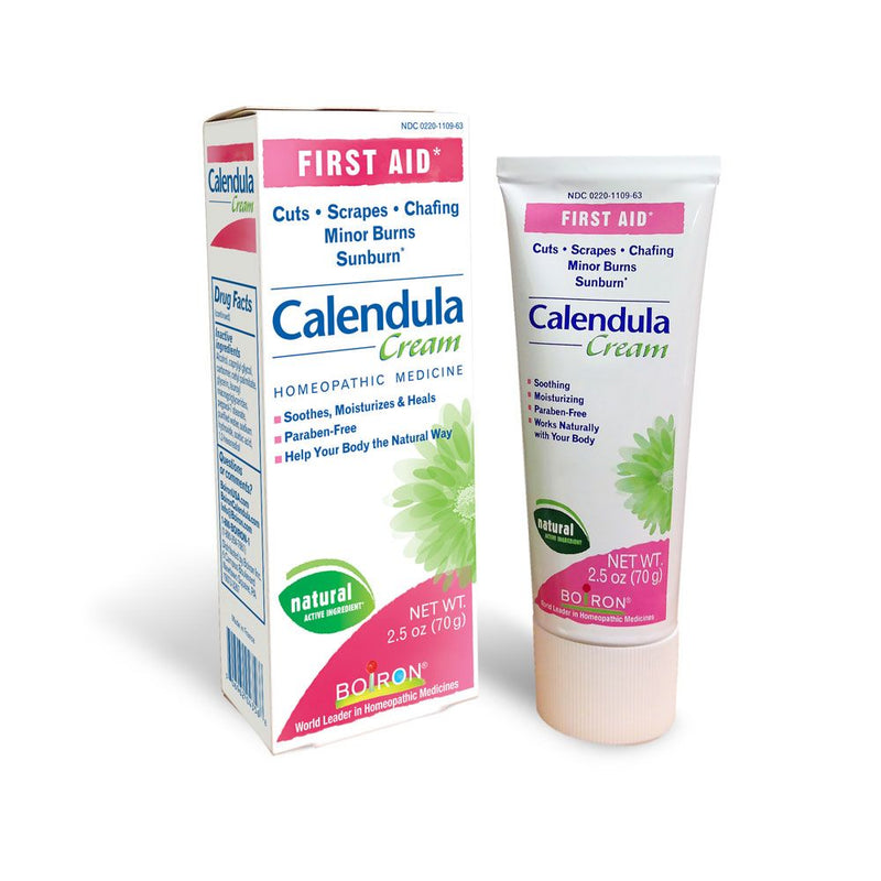 Boiron Calendula, Homeopathic Medicine for First Aid, Cuts, Scrapes, Chafing, Minor Burns, Sunburn, 2.5 oz Cream