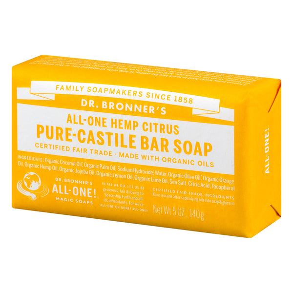 Dr. Bronner's All-One Hemp Citrus Soap Bar 5.0 oz